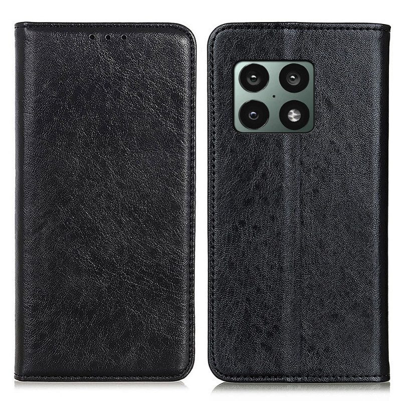 Folio Cover OnePlus 10 Pro 5G Custodia in pelle Struttura In Pelle
