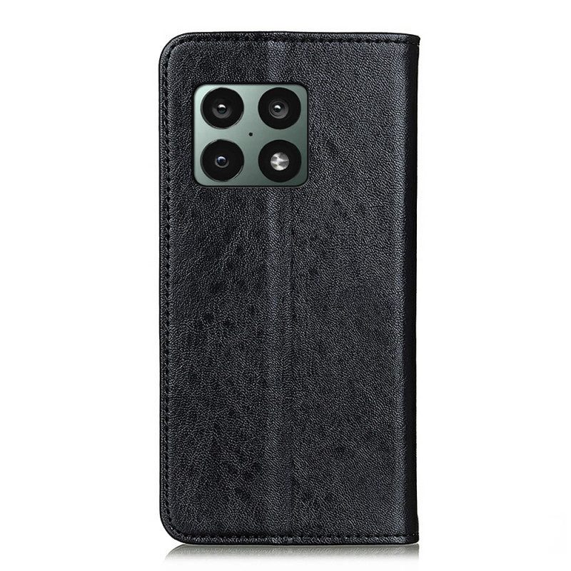 Folio Cover OnePlus 10 Pro 5G Custodia in pelle Struttura In Pelle