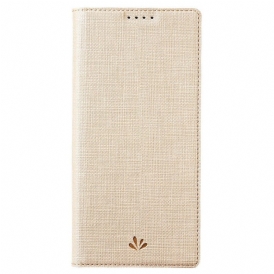 Folio Cover OnePlus 10 Pro 5G Custodia in pelle Struttura Del Tessuto Vili