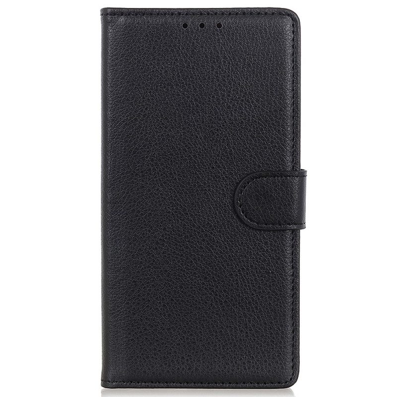 Folio Cover OnePlus 10 Pro 5G Tradizionalmente Litchi