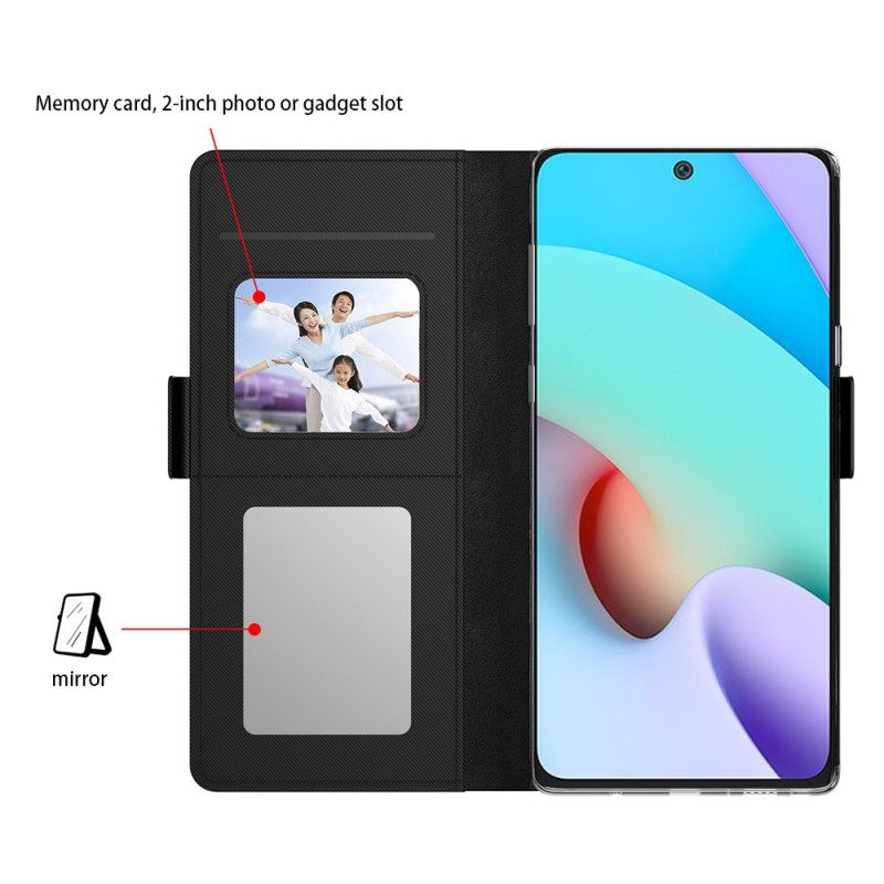Custodia in pelle Poco X5 5G Specchio Removibile E Portacarte