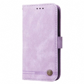 Custodia in pelle Poco X5 5G Stile In Pelle Con Rivetto Decorativo