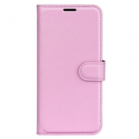 Folio Cover Poco X5 5G Classico Effetto Pelle Litchi