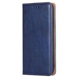 Folio Cover Poco X5 5G Custodia in pelle Cuciture In Ecopelle
