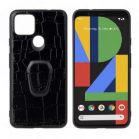 Cover Google Pixel 4A 5G Staffa Ad Anello Stile Coccodrillo