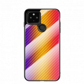 Cover Google Pixel 4A 5G Vetro Temperato In Fibra Di Carbonio
