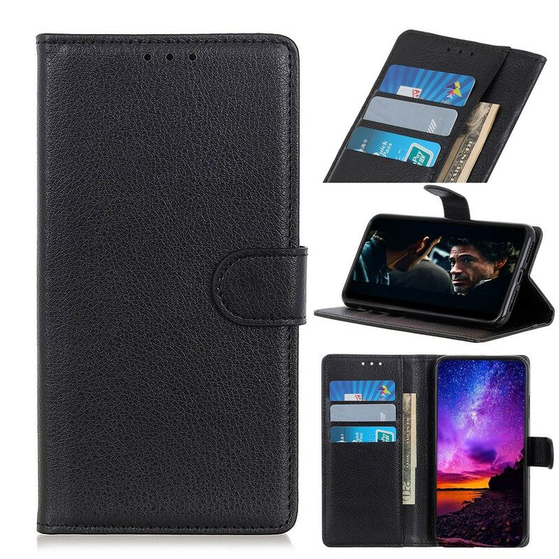 Custodia A Portafoglio Google Pixel 4A 5G Ecopelle Litchi
