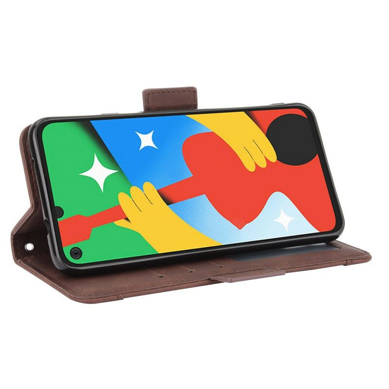 Custodia in pelle Google Pixel 4A 5G Classe Premier Multi-carta