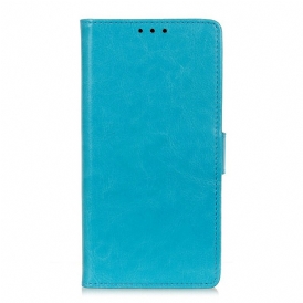 Custodia in pelle Google Pixel 4A 5G Semplice Effetto Pelle Lucida