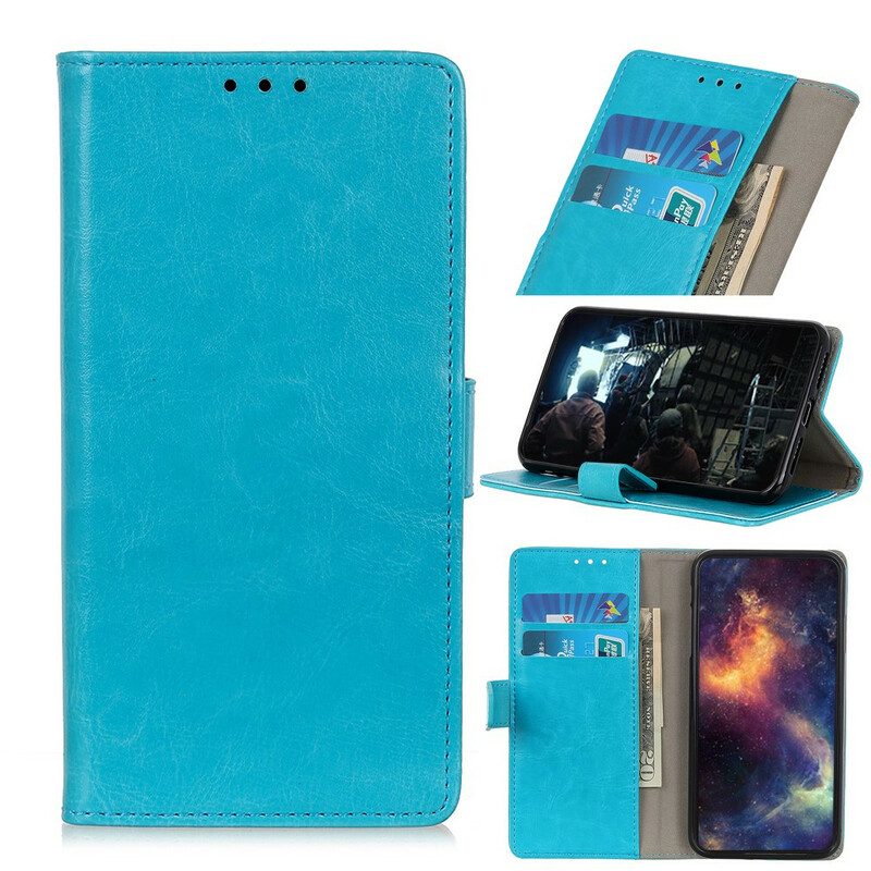 Custodia in pelle Google Pixel 4A 5G Semplice Effetto Pelle Lucida