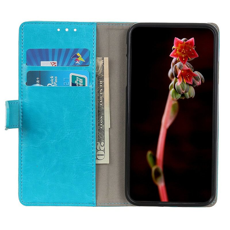 Custodia in pelle Google Pixel 4A 5G Semplice Effetto Pelle Lucida