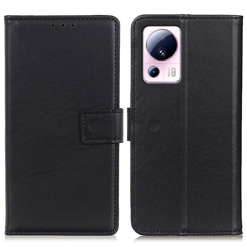 Custodia in pelle Xiaomi 13 Lite Ecopelle Tinta Unita