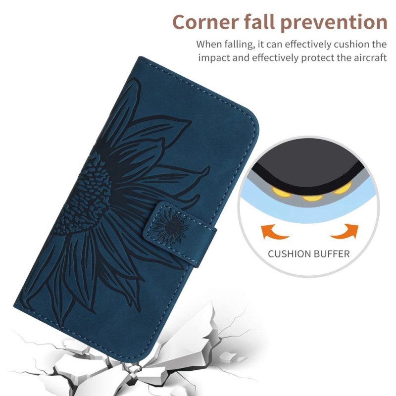 Custodia in pelle Xiaomi 13 Lite Fiore Con Tracolla