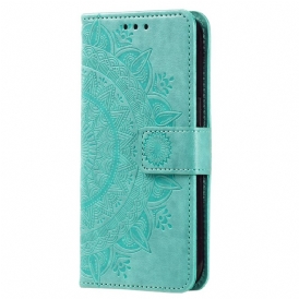 Custodia in pelle Xiaomi 13 Lite Mandala Sole Con Cordino