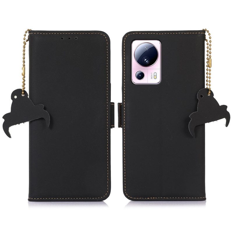 Custodia in pelle Xiaomi 13 Lite Protezione Rfid In Vera Pelle