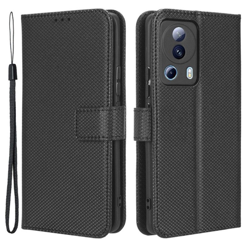 Custodia in pelle Xiaomi 13 Lite Stile Strappy