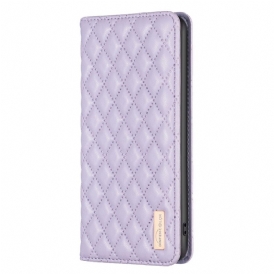 Folio Cover Xiaomi 13 Lite Custodia in pelle Binfen Colore Stile Trapuntato