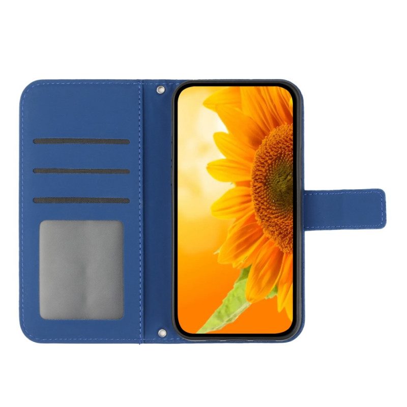 Folio Cover Xiaomi 13 Lite Girasole Con Cordino