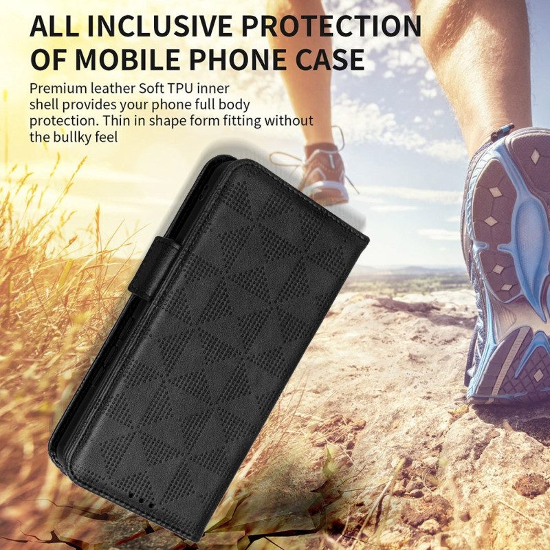Folio Cover Xiaomi 13 Lite Triangoli Con Cordino