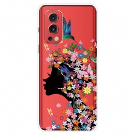 Cover OnePlus Nord 2 5G Capelli Fioriti Trasparenti