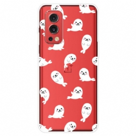 Cover OnePlus Nord 2 5G Divertimento Senza Cuciture Dei Leoni Marini