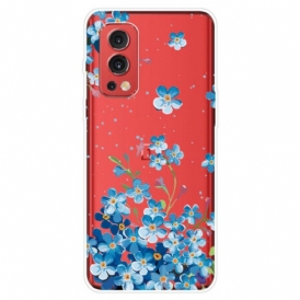 Cover OnePlus Nord 2 5G Fiori Blu