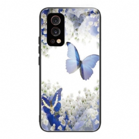 Cover OnePlus Nord 2 5G Vetro Temperato Design Farfalle