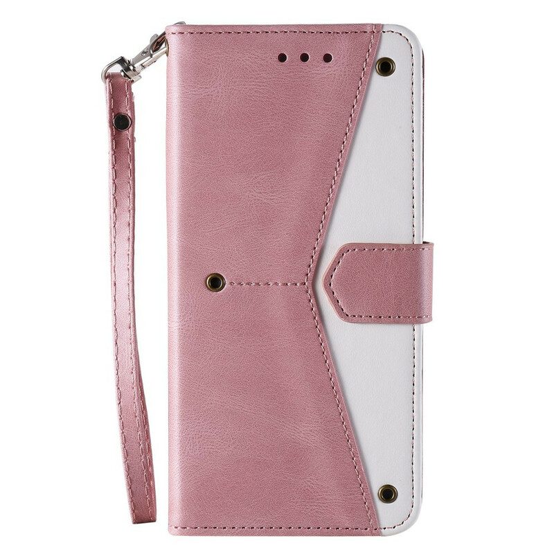 Custodia in pelle OnePlus Nord 2 5G Cuciture A Contatto Con La Pelle