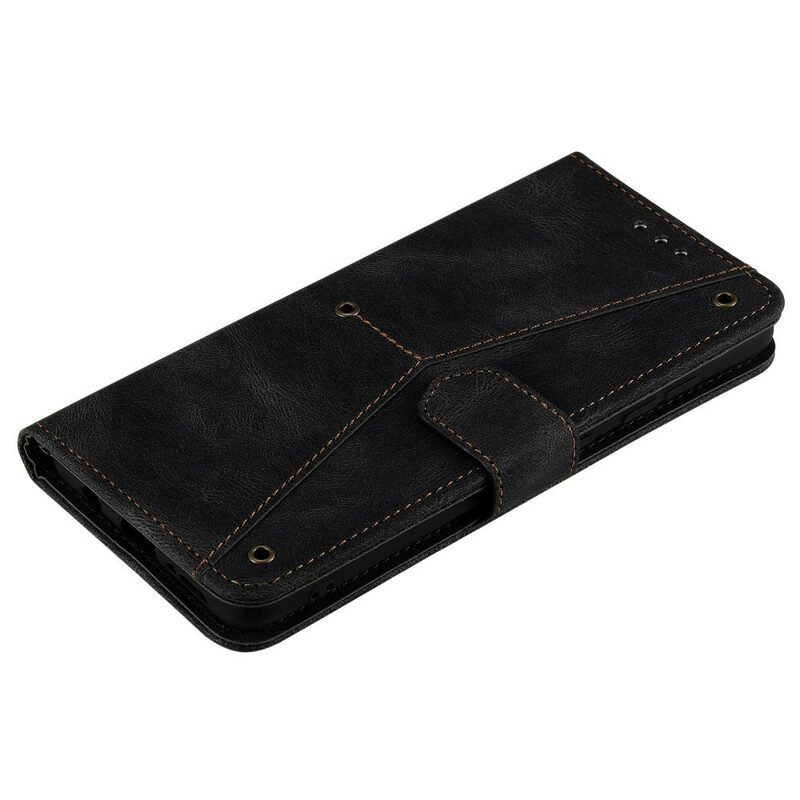 Custodia in pelle OnePlus Nord 2 5G Cuciture A Contatto Con La Pelle