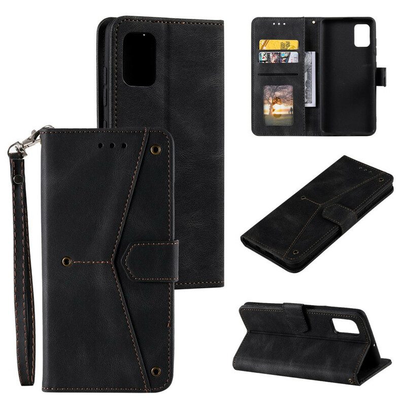 Custodia in pelle OnePlus Nord 2 5G Cuciture A Contatto Con La Pelle