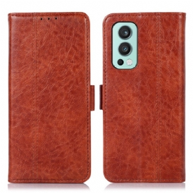 Custodia in pelle OnePlus Nord 2 5G Cuciture Sottili