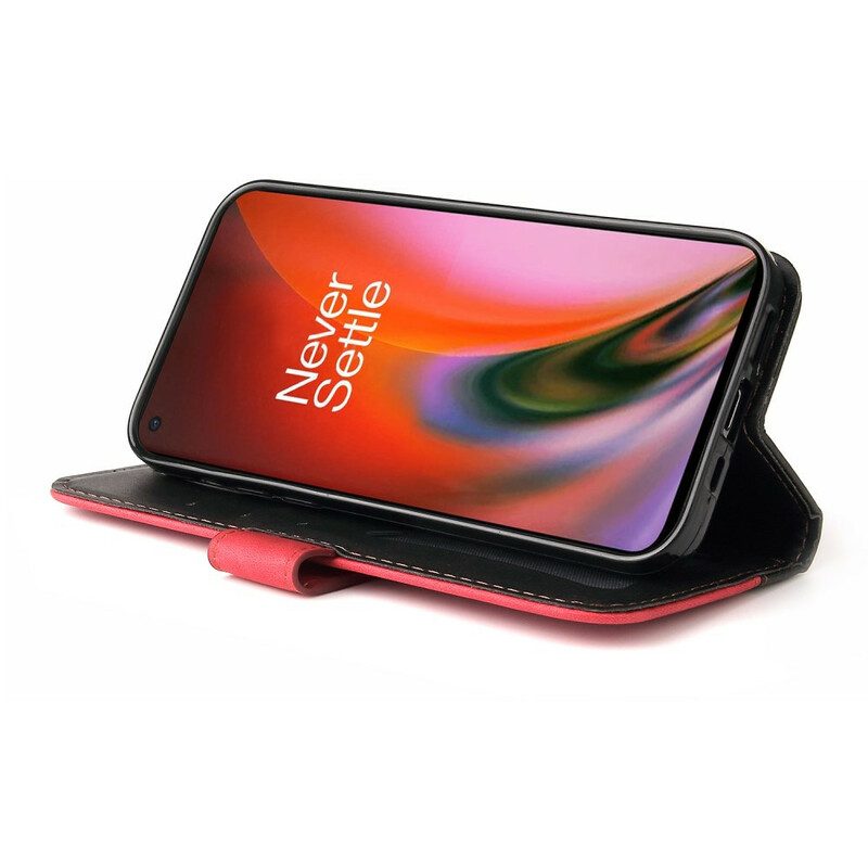 Custodia in pelle OnePlus Nord 2 5G Ecopelle Bicolore Colorata