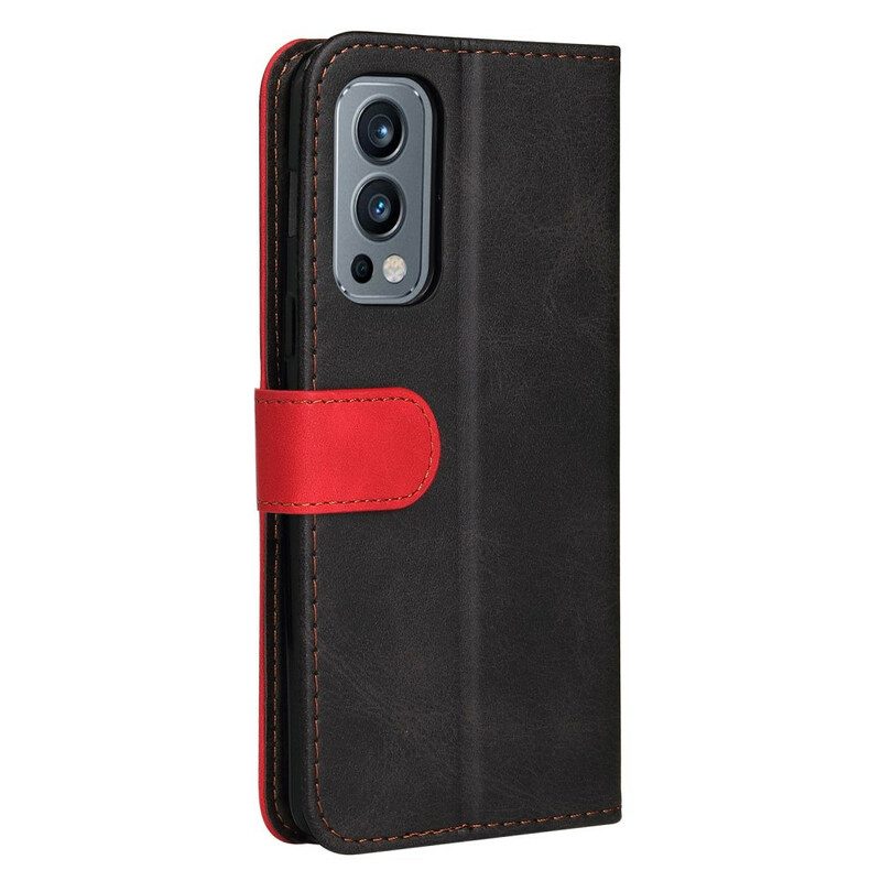 Custodia in pelle OnePlus Nord 2 5G Ecopelle Bicolore Colorata