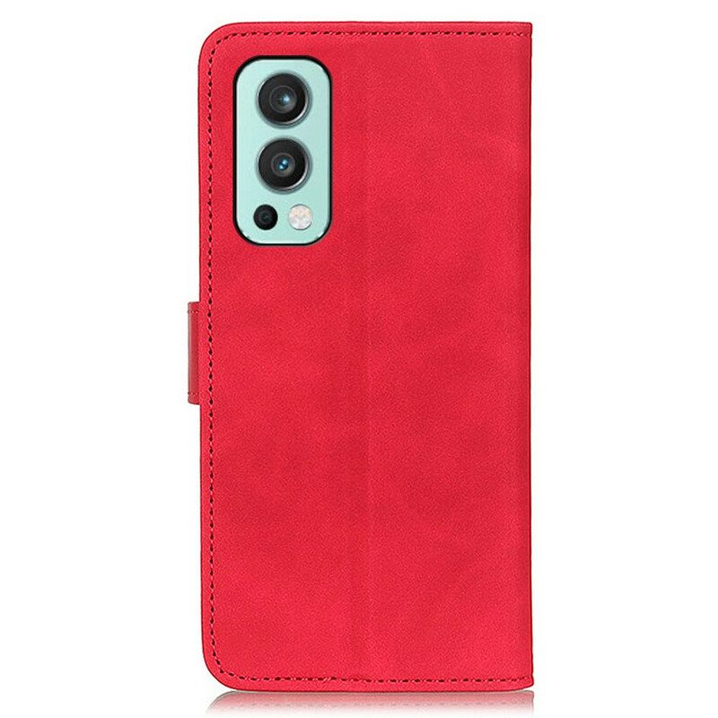 Custodia in pelle OnePlus Nord 2 5G Effetto Pelle Vintage Opaca Khazneh