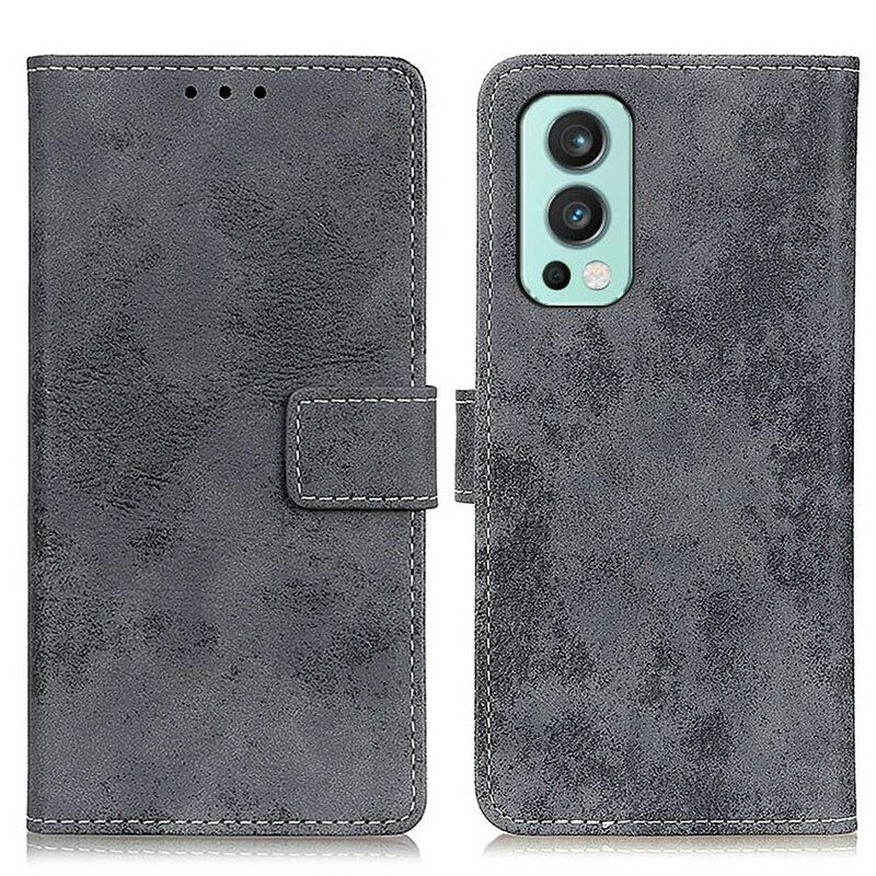 Folio Cover OnePlus Nord 2 5G Ecopelle Vintage