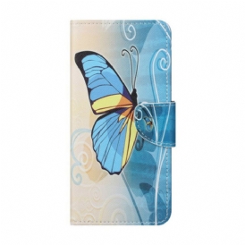 Folio Cover OnePlus Nord 2 5G Farfalla Blu E Gialla