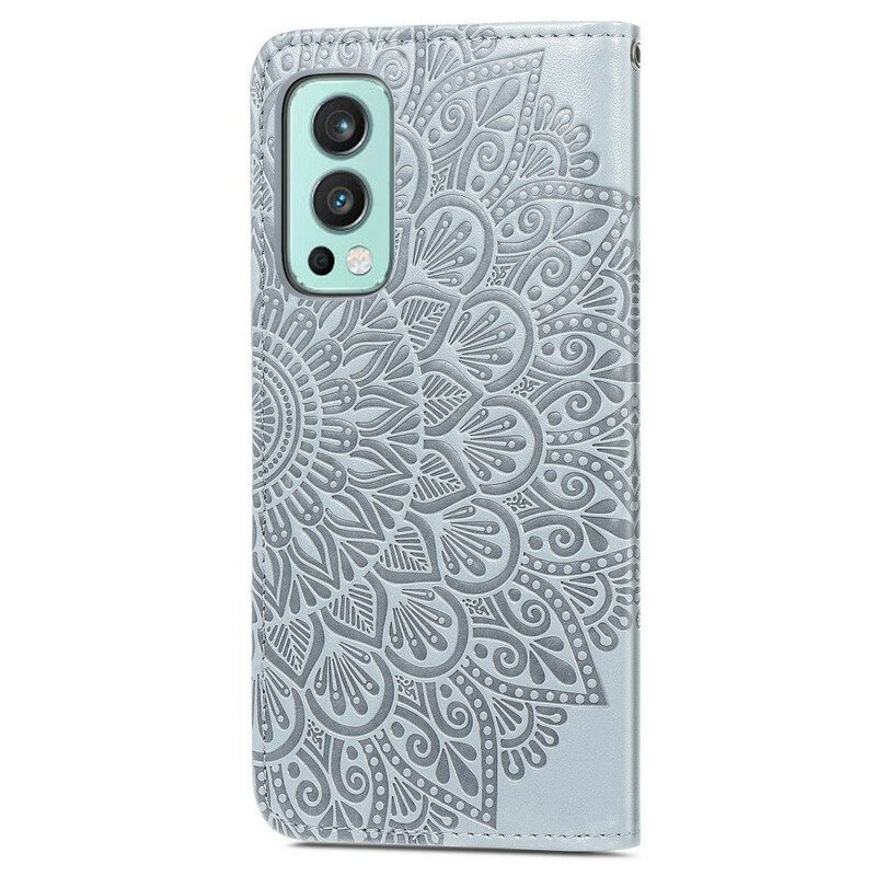 Folio Cover OnePlus Nord 2 5G Foglie Tribali