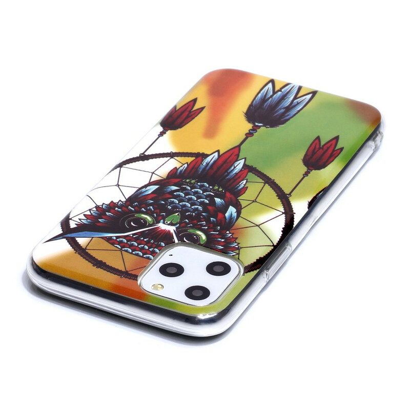 Cover iPhone 11 Pro Acchiappasogni Gufo Fluorescente