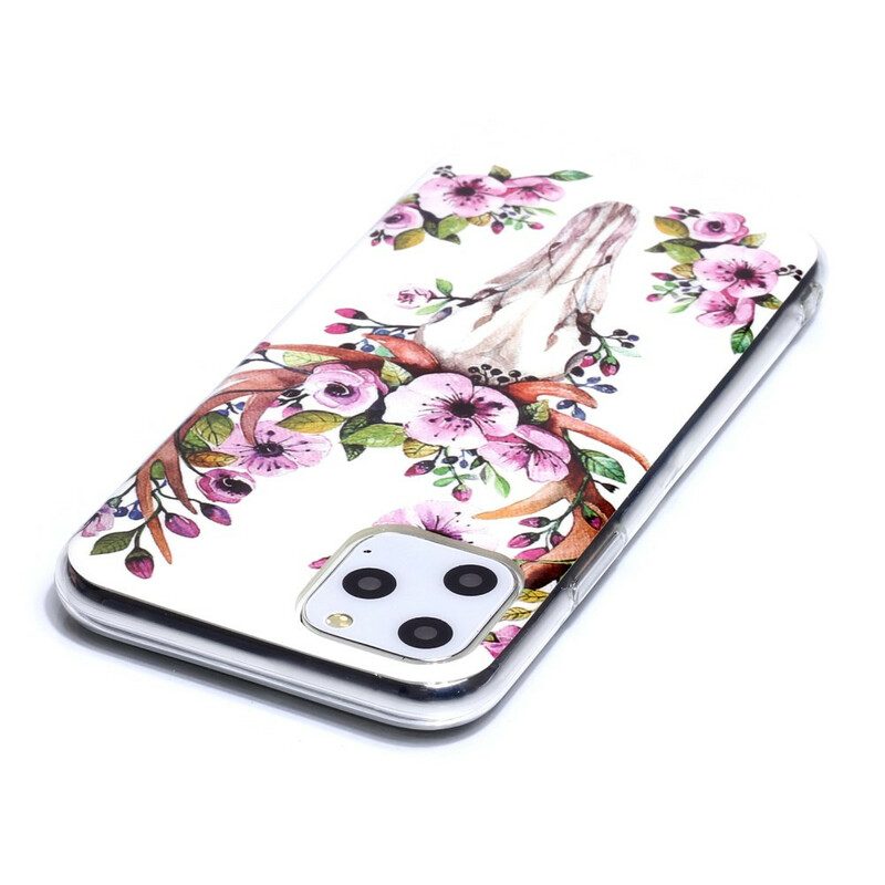 Cover iPhone 11 Pro Alce Floreale Fluorescente