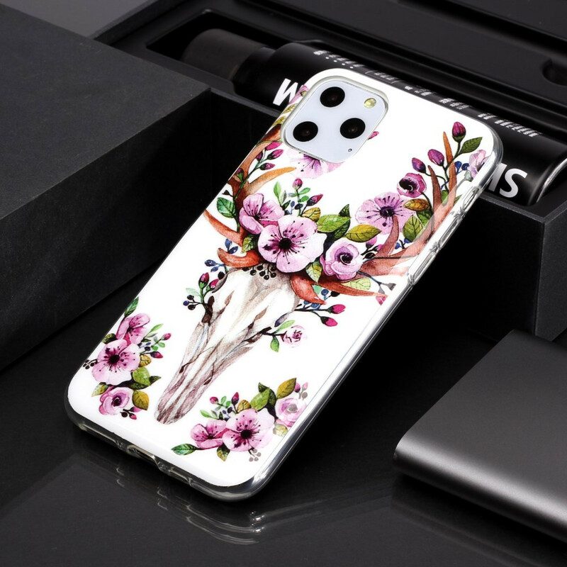 Cover iPhone 11 Pro Alce Floreale Fluorescente