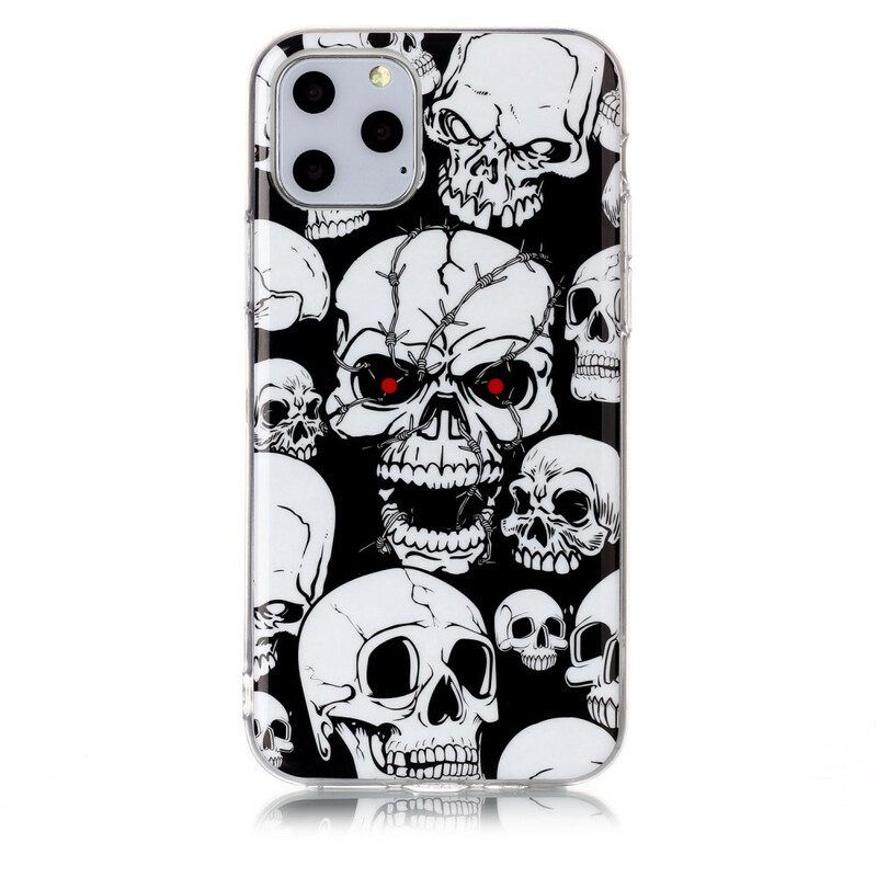 Cover iPhone 11 Pro Attenzione Teschi Fluorescenti