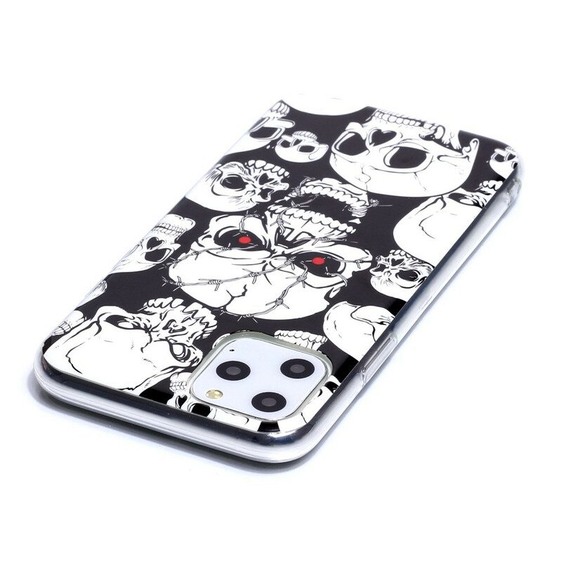 Cover iPhone 11 Pro Attenzione Teschi Fluorescenti