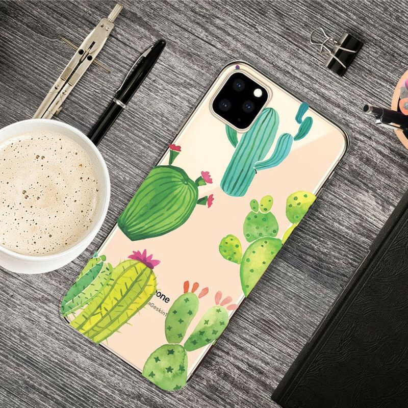 Cover iPhone 11 Pro Cactus Dell'acquerello