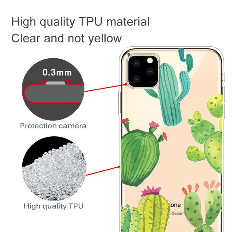 Cover iPhone 11 Pro Cactus Dell'acquerello