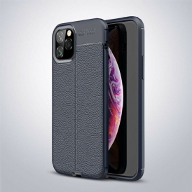 Cover iPhone 11 Pro Doppia Linea Litchi Effetto Pelle