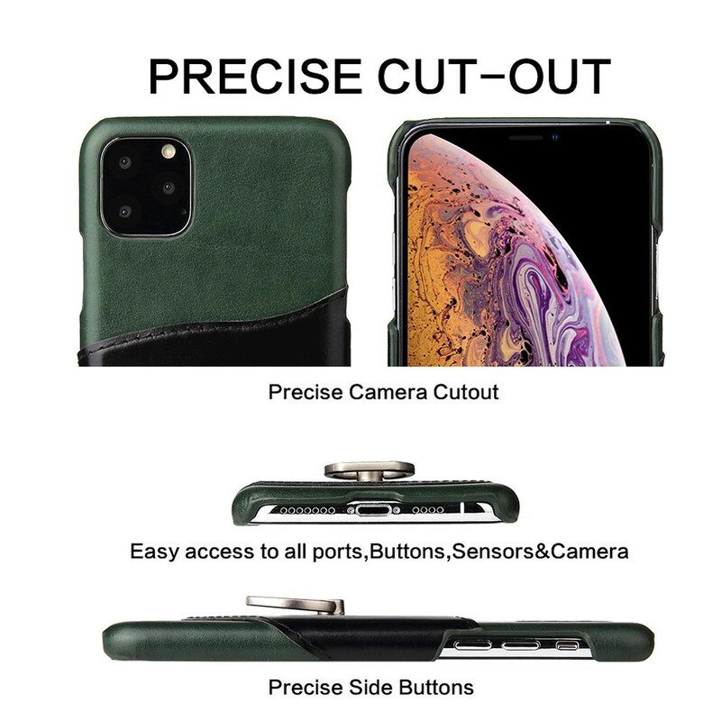 Cover iPhone 11 Pro Fierre Shann Porta Carte E Porta Anelli