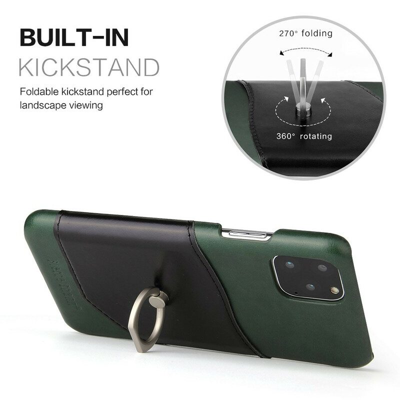 Cover iPhone 11 Pro Fierre Shann Porta Carte E Porta Anelli