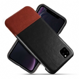 Cover iPhone 11 Pro Ksq Effetto Pelle Bicolore