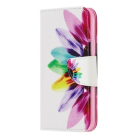 Custodia in pelle iPhone 11 Pro Fiore Dell'acquerello