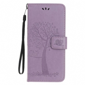 Custodia in pelle iPhone 11 Pro Perizoma Albero E Gufi